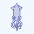 Icon Squid. suitable for Meat. two tone style. simple design editable. design template vector. simple illustration