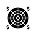 Black solid icon for Stake, manoeuvre and casino Royalty Free Stock Photo