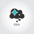 Icon of star cloud, solution and idea concept