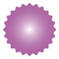 Icon of starburst, sunburst badge,label, sticker. Purple color. Vector illustration