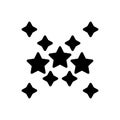 Black solid icon for Stars, many star and christmas Royalty Free Stock Photo