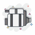 Icon Starter Car. related to Car Parts symbol. comic style. simple design editable. simple illustration Royalty Free Stock Photo