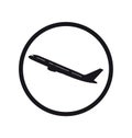 Icon of an starting airplane Royalty Free Stock Photo