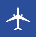 Icon of an starting airplane Royalty Free Stock Photo