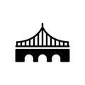 Black solid icon for Stayed, bridge and viaduct