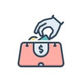 Color illustration icon for Steal, pilfer and thieves Royalty Free Stock Photo