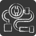 Icon Steering System. related to Car Maintenance symbol. chalk Style. simple design editable. simple illustration Royalty Free Stock Photo