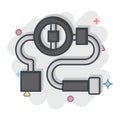 Icon Steering System. related to Car Maintenance symbol. comic style. simple design editable. simple illustration Royalty Free Stock Photo