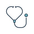 Color illustration icon for Stethoscope, diagnostic and healthcare Royalty Free Stock Photo