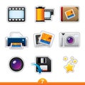 Icon sticker set - photography