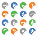 Icon on the stickers color vector