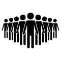 Stickman icon for a team of successful cooperation