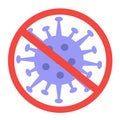 Icon stop the coronavirus. Icon that warns against diseases