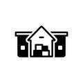 Black solid icon for Storage, stockpile and storehouse