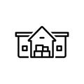 Black line icon for Storage, stockpile and storehouse