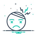 Mix icon for Stress, tension and brain