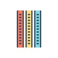 Color illustration icon for Strips, film and reel