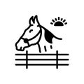 Black solid icon for Stud, horse and vertical