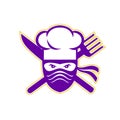 Ninja Chef Crossed Knife Fork Icon