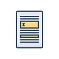 Color illustration icon for Subsection, clause and paragraph Royalty Free Stock Photo