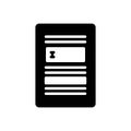 Black solid icon for Subsection, clause and paragraph Royalty Free Stock Photo