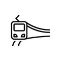 Black line icon for Subway Train, passenger and metro Royalty Free Stock Photo