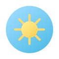 Icon Sun. Sky and weather design elements. Round Isolated vector illustration Royalty Free Stock Photo
