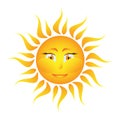 Icon of the sun on a white background