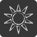 Icon Sunlight. related to Thailand symbol. chalk Style. simple design editable.World Travel