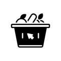 Black solid icon for Supermarket, variety and store