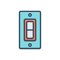 Color illustration icon for Switch, control and circuit Royalty Free Stock Photo
