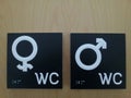 Icon or sign public toilet man and woman Royalty Free Stock Photo