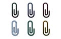 paper clip icon symbol on white