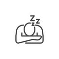 Icon Symptoms Infection, Fatigue Burnout Sleeping Work Royalty Free Stock Photo