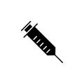 The icon of syringe, injector, squirt, gun, hypodermic. Simple flat icon illustration, of syringe, injector, squirt, gun,