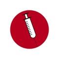 Icon with a syringe.