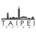 Taipei Silhouette Design City Vector Art