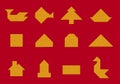 Icon; tangram forms (vector)