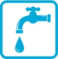 Icon with tap. water symbol