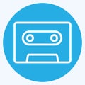 Icon Tape. related to Podcast symbol. blue eyes style. simple design editable. simple illustration Royalty Free Stock Photo