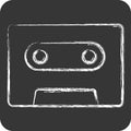 Icon Tape. related to Podcast symbol. chalk Style. simple design editable. simple illustration Royalty Free Stock Photo