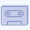 Icon Tape. related to Podcast symbol. two tone style. simple design editable. simple illustration Royalty Free Stock Photo