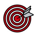 Icon Of Target With Dart Royalty Free Stock Photo