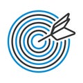 Icon Of Target With Dart Royalty Free Stock Photo