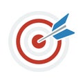 Icon Of Target With Dart Royalty Free Stock Photo