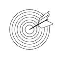 Icon of Target with dart Royalty Free Stock Photo