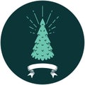 icon of tattoo style pine tree