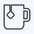 Icon Tea - Line Style - Simple illustration, Editable stroke Royalty Free Stock Photo