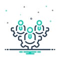 mix icon for Team Work, company and organization