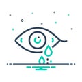 Mix icon for Tears, teardrop and eye